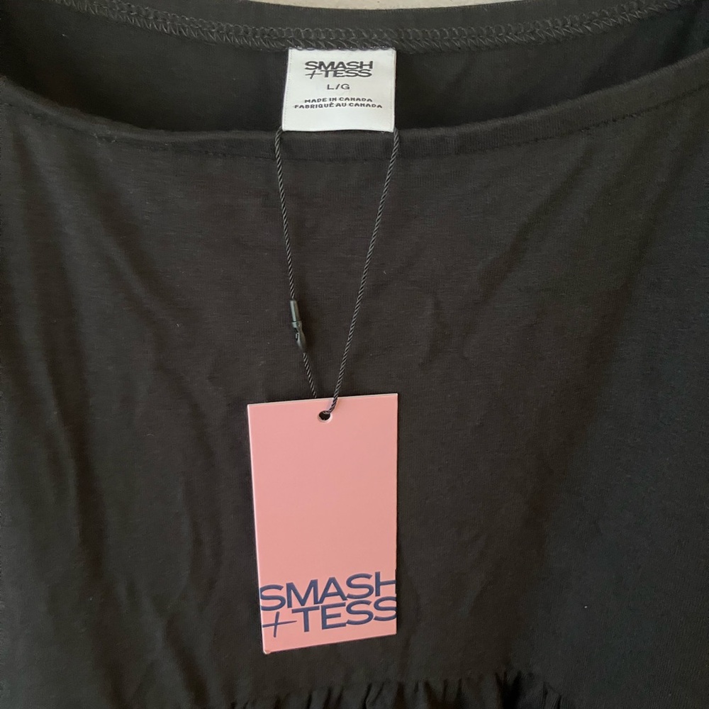 NEW Smash + Tess Poppy Mini Midnight Black Women's Dress Size Large - Picture 4 of 7